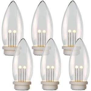 Celestial Lights Replacement Bulbs 6 Pack Twinkle for use in All Window Candles 3xAA or 4xAA Models. (6)