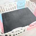 BALAPET Thick Memory Foam 74x50 Play Mat for Playpen, Super Soft Velvet Portable Baby Playpen Mat for Kids Toddler Crawling and Play, Non-Slip Bottom Playmat, Dark Grey