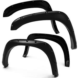 Tyger Auto Fender Flare Compatible with 2002-2008 Dodge Ram 1500; 2003-2009 2500 3500 (Not Fit 06-09 8ft Bed Models), Fine-Textured Black Paintable Bolt-Riveted Style 4pc | TG-FF8D4078