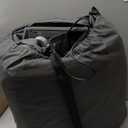 SleepLux Queen Air Mattress with Headboard | Supersoft Snugable Top, Extra Durable Tough Guard | Raised Airbed with Built in Pump + USB Charger (90"x60"x29") Grey