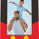 Black & Red Wooden Picture Frame With A Stand, 4x6 Cartoon Theme Vertical Photo Frame For Boy & Girls, Birthday Gifts, Home Decorations & Gifts-XK-A09