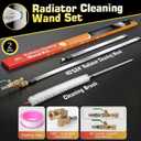 40" & 24" Upgraded Radiator Cleaning Wand (2PCS) With 25 Fan Nozzles,Water and Air Dual-Use 4500 PSI Pressure Washer Tool Set for Car,Truck and Other Vehicles.