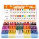 Car Fuses 168 Pcs, JOREST Assortment Kit, 114 Mini Blade Fuses Automotive + 54 Standard Auto Fuses + 1 Fuse Pullers  for Car/RV/Truck/Motorcycle/Boat (2Amp 3A 5A 7.5A 10A 15A 20A 25A 30A 35A 40A)