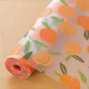 Cooyes Shelf Liner, Non-Adhesive Waterproof Drawer Liner, Durable Easy-to-Cut EVA Shelf Paper for Kitchen Cabinets, Refrigerator, Cupboard, Fridge, and Dresser (11.8 Inch W x 118 Inch L, Peaches)