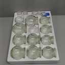 16PCS Glass Cupping Therapy Set Professional Chinese Traditional Acupoint Massage Cups for Cupping Therapy Treatment Thick Glass Cupping Set for Body