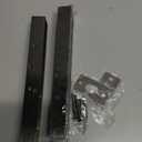 Sumnacon 2Pcs 6 Inch Door Bolts - Stainless Steel Concealed Security French Door Locks with Hardwares, Metal Flush Latch Bolts for Composite Wood Double Dummy Door, Black