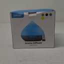 Essential Oil Diffuser for Home: 500ML Aroma Diffuser for Hotel Office Yoga Room - Humidifier with 14 Colors LED Night Light for Kids/Women Home Relaxation, Brown