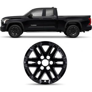18 Inch Wheel Skins Compatible with 2022-2024 Toyota Tundra and 2023-2025 Toyota Sequoia, Wheel Covers for Matching Factory Wheels, Set of 4