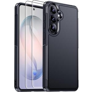 Red2Fire for Samsung Galaxy S26 Case 6.3 Inch, [Military Grade Drop Protection][2 Pack Screen Protectors] Heavy Duty Full Body Shockproof Non-Slip Phone Case,Black