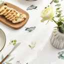 Horaldaily Spring Summer Tablecloth 60x120 Inch Rectangular, Eucalyptus Floral Table Cover for Party Picnic Dinner Decor