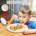 Berglander White Plastic Plates Set of 12 Pieces 10", Reusable and Unbreakable Flat Dinner Plates, Salad Plates, Pasta Bowls, Dishes Set Easy to Carry for Home, Garden, Picnic, Camping, Outdoor