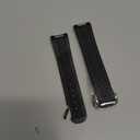 20mm Rubber Silicone Replacement Watch Band for Omega Seamaster 300 AT150 Aqua Terra 8900 Steel Buckle Series Watch Strap (Black / Orange / Silver)