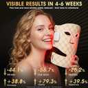 2026 Patented Red Light Therapy for Face and Neck, Cordless & Rechargeable LED Face Mask Light Therapy with Neck Masks, Dual NIR, 416 LEDs, 4 Modes, 16 Level, Skincare Gifts for Women Mom Wife