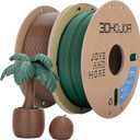 3DHoJor PLA Pro (Plus) Filament 1.75mm, 3D Printer Filament, 1kg*2 Bundle Cardboard Spool 3D Printing Filament, Dimensional Accuracy +/- 0.03 mm-Brown+Pine Green