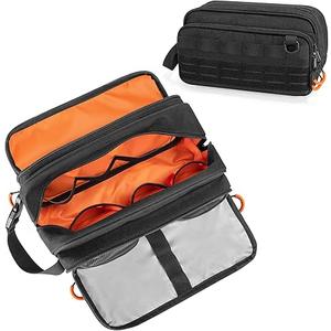 Tactical Toiletry Travel Bag for Men, Dopp Kit Shaving Organizer Case for Toiletries, Shower and Grooming Care Accessories