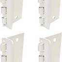 QCAA Flip Action Door Lock, Reversible Privacy Lock with Anti-Lock Out Screw for Child Safe & Home Defense,Matte White, 4Pack, Made in Taiwan