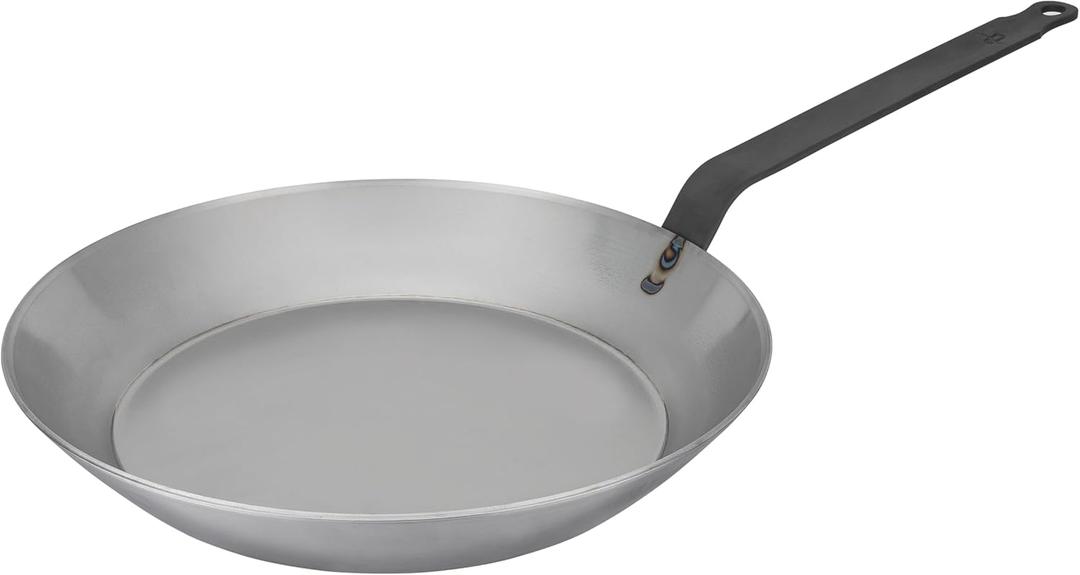Matfer Bourgeat Black Carbon Steel Frying Pan, 11" (11-Inch, Steel Gray)