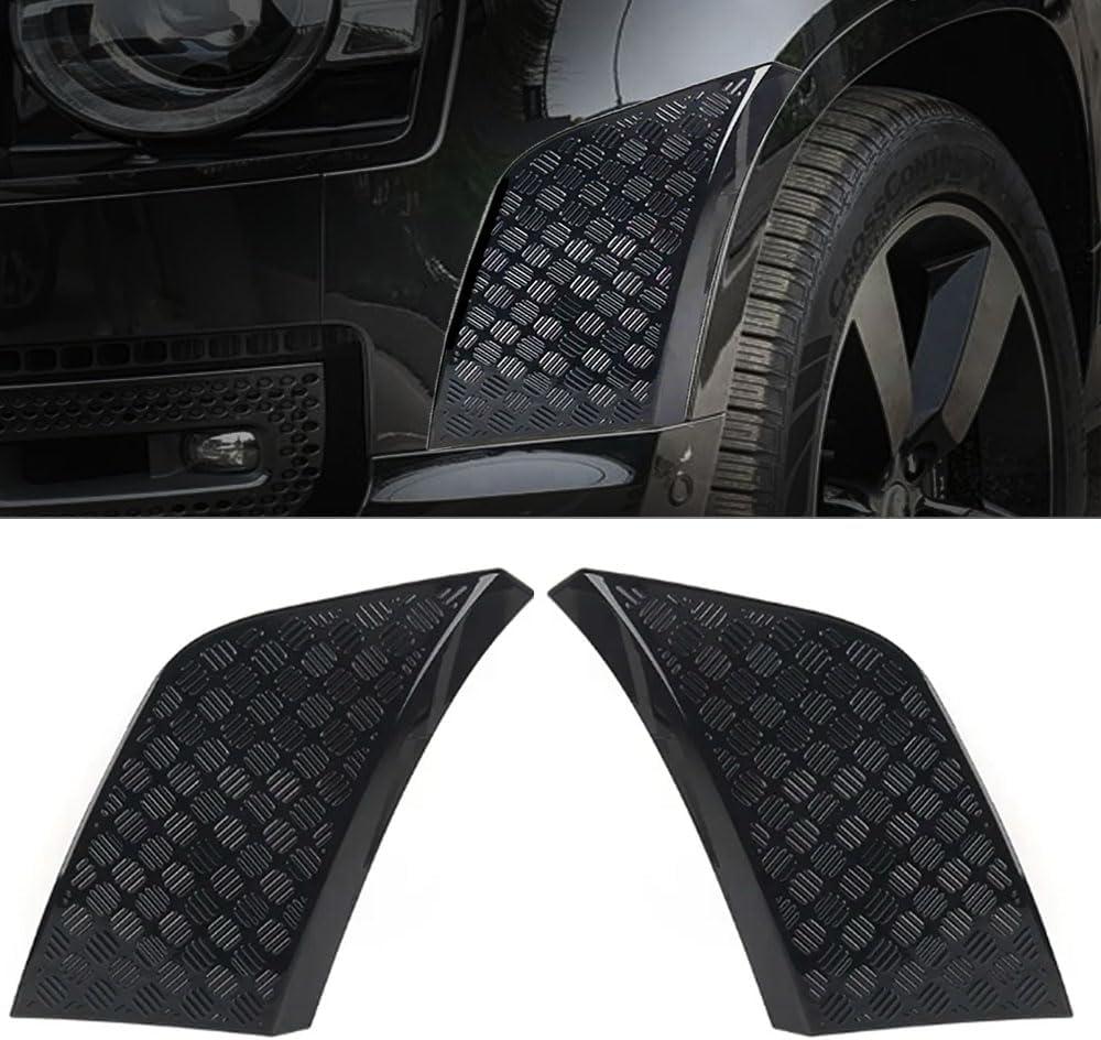 Front Wheel Arch Guard Compatible with Land Rover Defender 90/110/130 2020-2025 ABS Anti-Scratch Fender Protector Kit | Glossy Black Trim Cover, No Drill Installation & Off-Road Protection