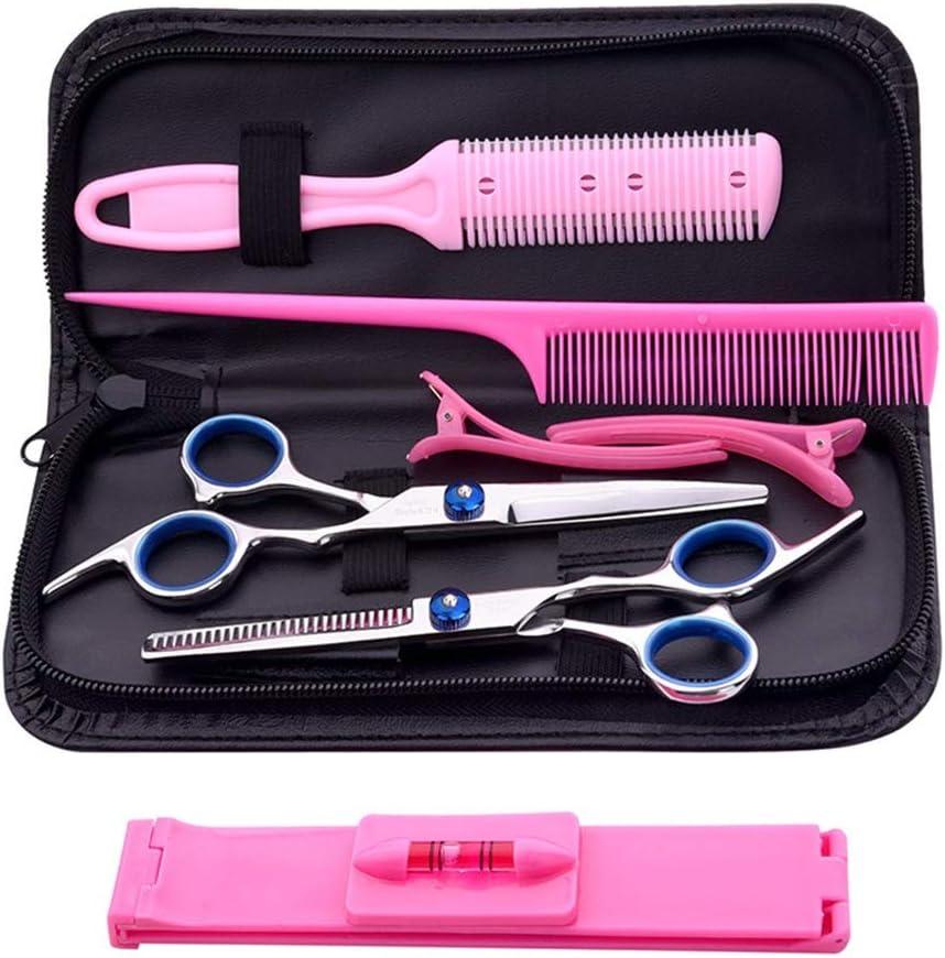 Hair Cutting Scissors, Professional 6 Inch 4cr13 Cut Hair Cutting Salon Scissor Barber Thinning Shears Hairdressing Scissors BY (7pcs)