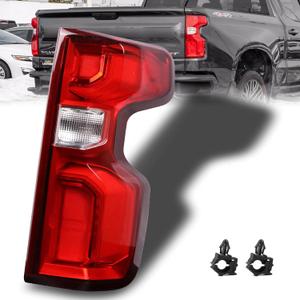 LED Tail Light Assembly Compatible With 2019-2023 Chevy Silverado 1500 Right Passenger Side LED Style Taillights Brake Rear Lamp with Bulb and Harness (Only Fit Factory Led Model)