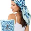 AWAYTR 35 Satin Head Scarves Women Like Silk Scarf Hair Bandanas Women Matte Neck Scarf Head Wrap Hair Headscarf