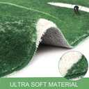 HAOCOO Area Rugs 2'x3' Leaves Velveteen Green Bath Mat Non-Slip Soft Bathroom Rugs Luxury Microfiber Bath Rug Machine Washable Door Carpet for Doormats Tub Shower Christmas Decor