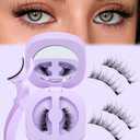 Magnetic Eyelashes Natural Look Wispy Magentic Lashes Reusable Magnetic Eyelashes with Applicator No Glue Needed Press on Magnetic Lashes by JIMIRE Quick to Wear by JIMIRE