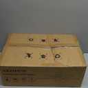 Ceiling Fans with Lights and Remote, 44" Low Profile Ceiling Fan with Light, APP, 6 Speed, Dimmable, DC Motor, Quiet, Timer, Flush Mount Modern LED Ceiling Fan for Bedroom Living Room, Black