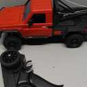 RC Crawler, 1:12 Scale MN82 New Upgrades MN82-T RC Crane Truck, 4WD LC79 Land Cruiser Rock Crawler with Lights, Speed Adjustment, Crane, Tires All Terrain Wrecker for Teens Adults(Red)