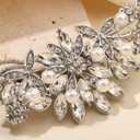 Hapibuy Crystal Rhinestone Pearl Hair Clip Comb Silver Wedding Hair Acessory Bridal Hair Pins Bride Headpiece