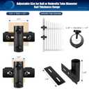 Lalafancy Umbrella Base for Deck Railing, Adjustable Deck Umbrella Mount Bracket Patio Umbrella Holder Outdoor Umbrella Stand Clamp Clip on Fences, Courtyard, Balcony, Porch