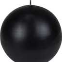 Zest Candle 2-Piece Ball Candles, 4-Inch, Black