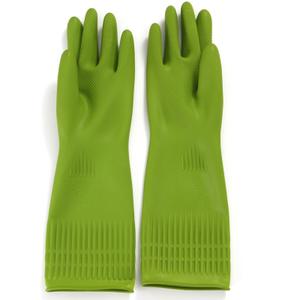 Rubber-Gloves Dishwashing Gloves for Cleaning-Kitchen - 3 Pairs Long Household Cleaning Gloves for Washing Dishes, Large 