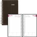 Brownline 2025 DuraFlex Daily/Monthly Planner, Appointment Book, 12 Months, January to December, Twin-Wire Binding, 8" x 5", Black (CB634V.BLK-25)