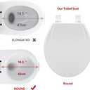 Slow Close Elongated Toilet Seat with Child Seat - Soft Quiet Closing Lid, Toilet Seat Replacement Easy Clean & Quick Install Design, Stain-Resistant PP Material, Universal Fit for Most Toilets, White
