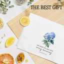 Giosve Christian Hydrangea Floral Kitchen Towels, His Mercies are New Morning Bible Verse Decorative Hand Towels for Bathroom, Religious Blue Floral Dish Tea Towel for Kitchen, 16x24 Inch Set of 2