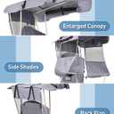 Docusvect Folding Camping Chair with Shade Canopy for Adults, Canopy Chair for Outdoors Sports with Cup Holder, Side Pocket for Camp, Beach, Tailgates, Fishing - Support 330 LBS, 22 inches x 23 inches x 53 inches
