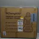 Car Seat Covers,Breathable and Waterproof Faux Leather Automotive Seat Covers for Cars SUV Truck Sedan,Universal Anti-Slip Driver Seat Cover with Backrest (Style1,2 PCS Front Seat,Black)