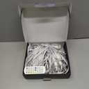 POOFZY Permanent Outdoor Lights for House,200ft RGB+IC Smart Outdoor Decor, 50 Scene Modes,App/Remote Control,IP67 Waterproof,for Christmas,Halloween,Daily & Holiday Party Decor,House Roof Lighting