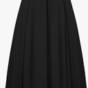 Kate Kasin Women's Pleated Midi Skirt 2025 Fall High Waisted Knee Length Flowy A Line Swing Casual Flared Skirts with Pockets, Black,  Size 2XL
