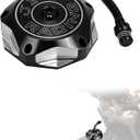 JFG RACING Dirt Bike Billet Gas Fuel Tank Cap with Vent Hose for YZ85 YZ125 YZ250 04-23/YZ250F YZ450F 04-13/YZ125X 17-23/YZ250X 16-23/WR250F 03-09 11-13/WR450F 03-09 11-15/RMZ250/RMZ450-Black (Medium)