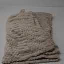 lifein Throw Blanket for Couch-Soft Boho Bed Throw Blanket,Beige Fleece Cute Tan Fluffy Lightweight Cozy Blanket for Spring(50x60,Khaki)