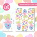 Whaline 100Pcs Valentine's Day Conversation Heart Guest Napkin Double-Sided Love Heart Paper Napkin Disposable Dinner Hand Towel Napkin for Kitchen Bathroom Party Supplies