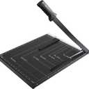 ISDIR Guillotine Paper Cutter 18" with Integrated Pressure Bar  Heavy Duty Metal Base, 12-Sheet Capacity, Magnetic Guide & Safety Guard  Precision Trimmer for Cardstock, Crafts, DIY, Photos & Office