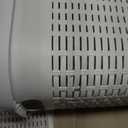 Mind Reader Slim Laundry Hamper with Lid, 40L Clothes Basket, Premium Wicker Design, Plastic, Ivory