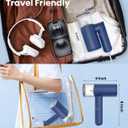 Handheld Steamer for Clothes, 1200W Foldable Travel Steamer, 20 Sec Preheat Garments Wrinkle Remover, 120V Portable Hand Iron with 150ml Water Tank, Clothes Steamer for Home Travel-Blue