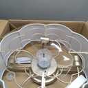 20" Low Profile Ceiling Fan with Light, Caged Flush Mount Ceiling Fan with Light Remote Control, Boho Bladeless with 6 Speeds for Bedroom, Nursery, Living Room.