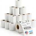 4000 PCS Thermal Shipping Labels 4x6, White Perforated & Smudge-Proof Direct Thermal Labels (250 Labels/Roll), Compatible with Zebra, Rollo, Jadens, Nelko (16 Rolls)