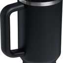 STANLEY Quencher ProTour Flip Straw Tumbler with Leakproof Lid 40 oz | Built-In Straw and Handle | Cup Holder Compatible for Travel | Insulated Stainless Steel Cup | BPA-Free | Black