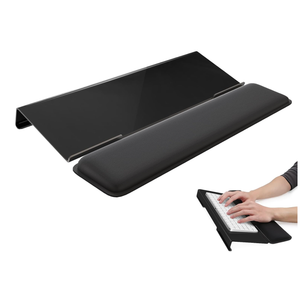 Laborio Computer Keyboard Wrist Rest Stand for Desktop, Keyboard Holder for Easy Typing with Wrist Pad for Office Desk, Home, School (Black)